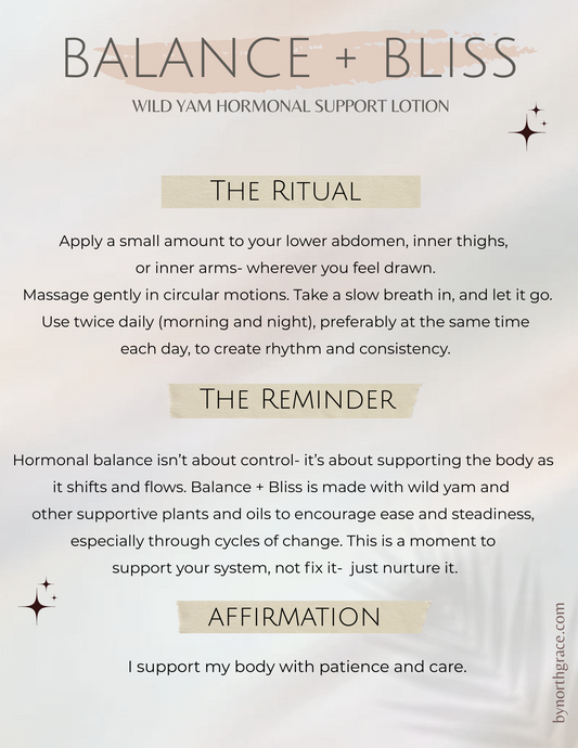 BALANCE + BLISS (Wild Yam Lotion)